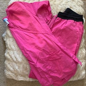⭐️ 3/$10 | Hot Pink Scrub Top Size S